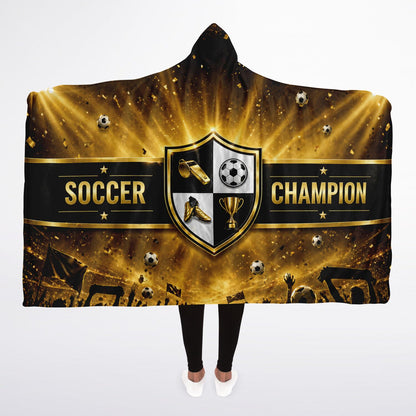 Soccer Champion Golden - Hooded Blanket