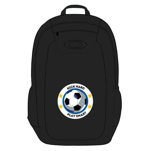 Kick Hard & Play Smart Embroidery Design - Backpack