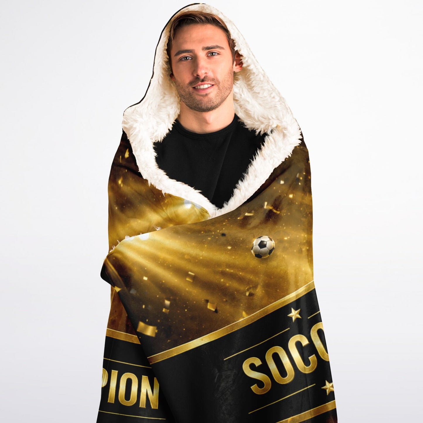 Soccer Champion Golden - Hooded Blanket