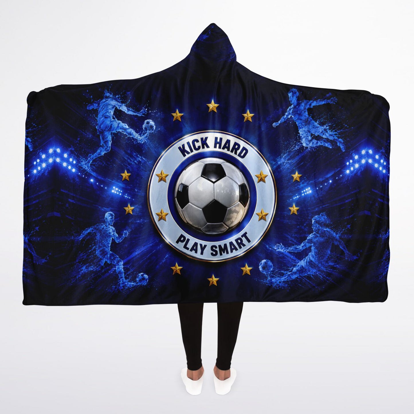 Kick Hard & Play Smart - Hooded Blanket