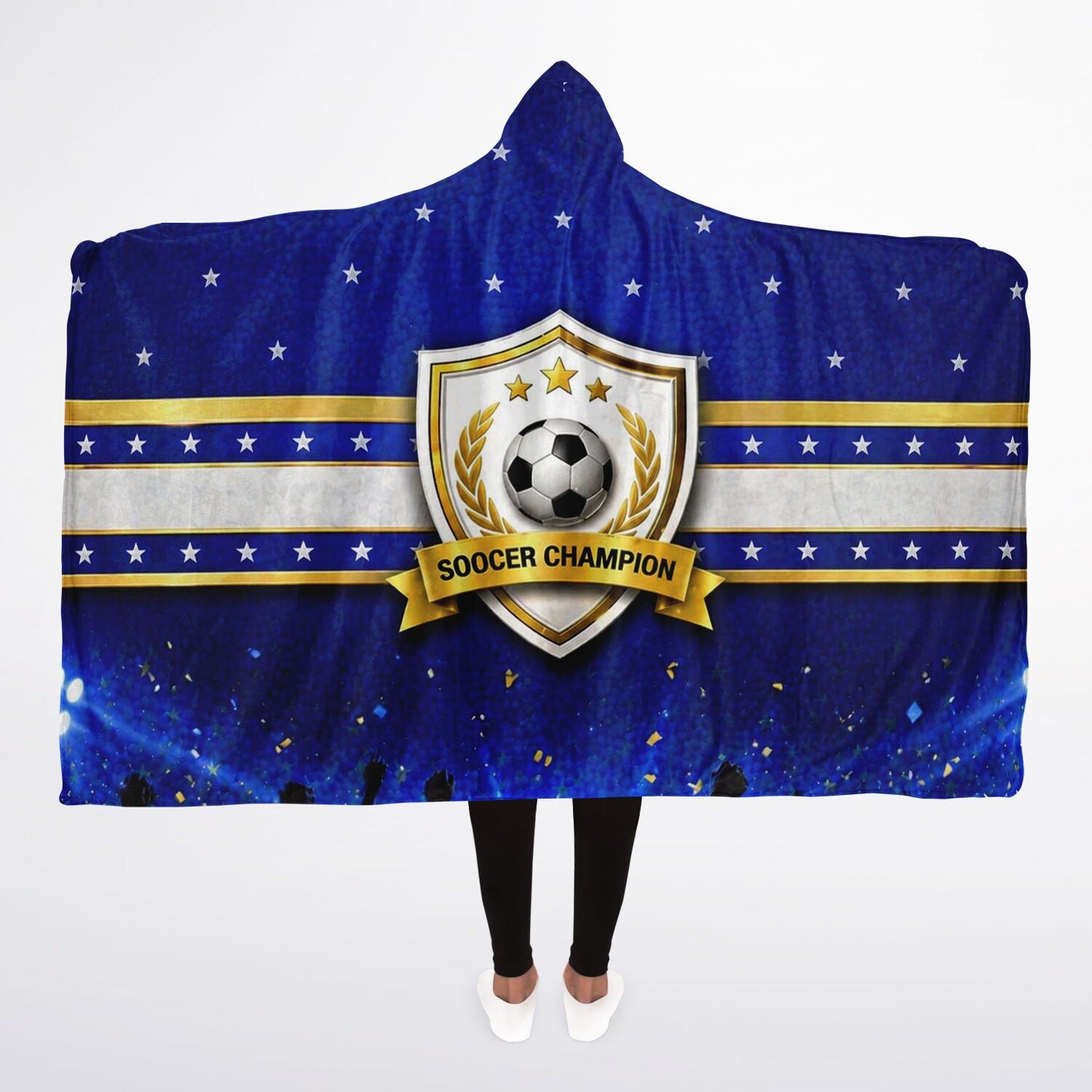 Soccer Champion Blue - Hooded Blanket