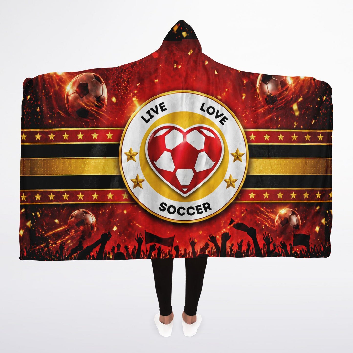 Live Love Soccer - Hooded Blanket