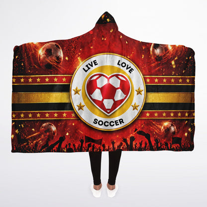 Live Love Soccer - Hooded Blanket