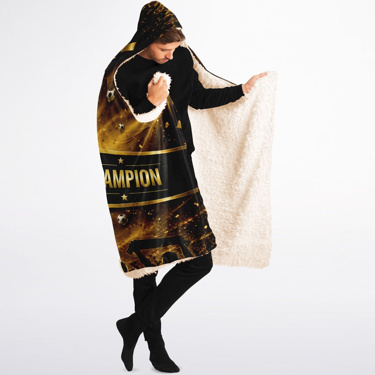 Soccer Champion Golden - Hooded Blanket