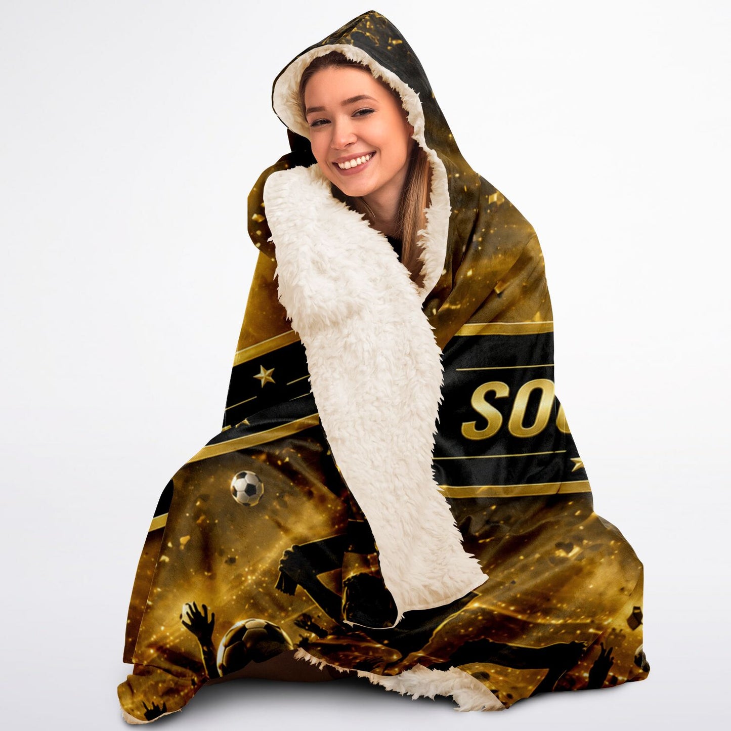 Soccer Champion Golden - Hooded Blanket