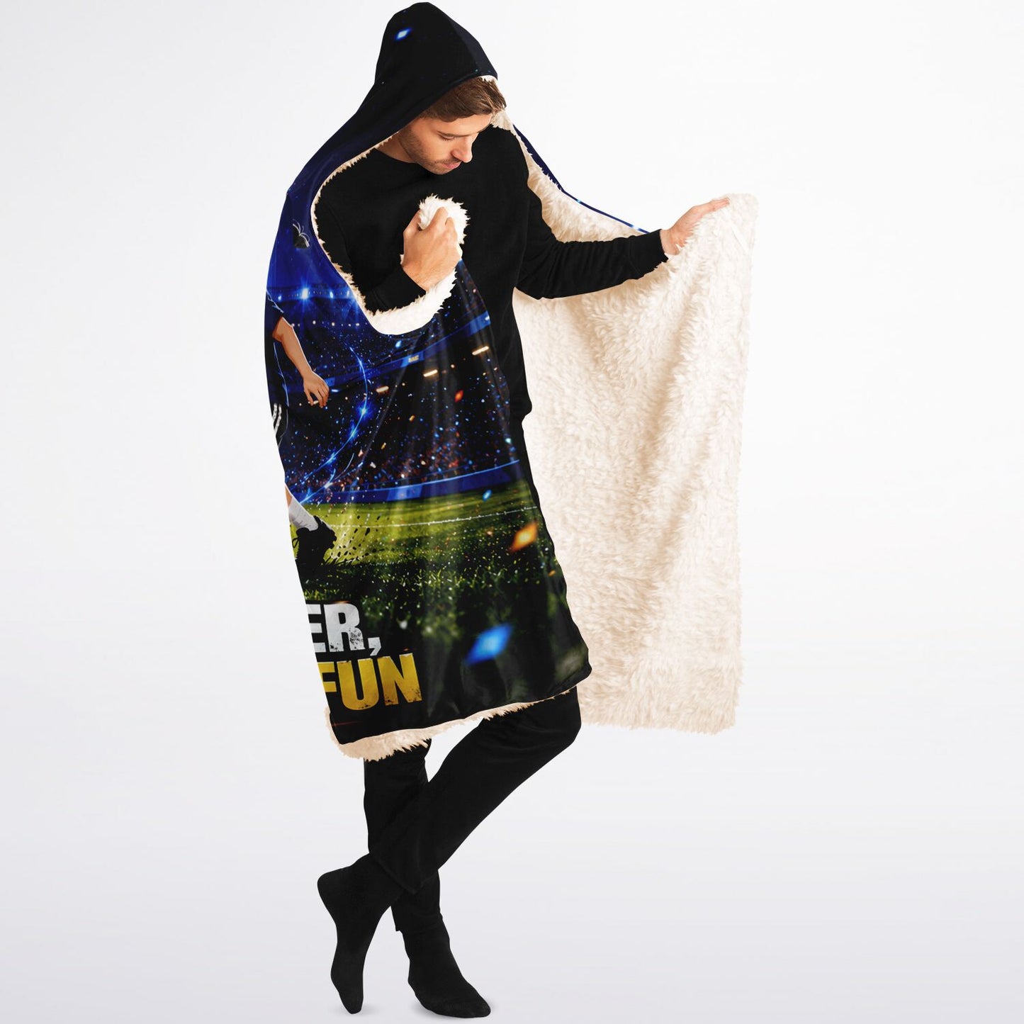 Play Soccer and Have Fun - Hooded Blanket