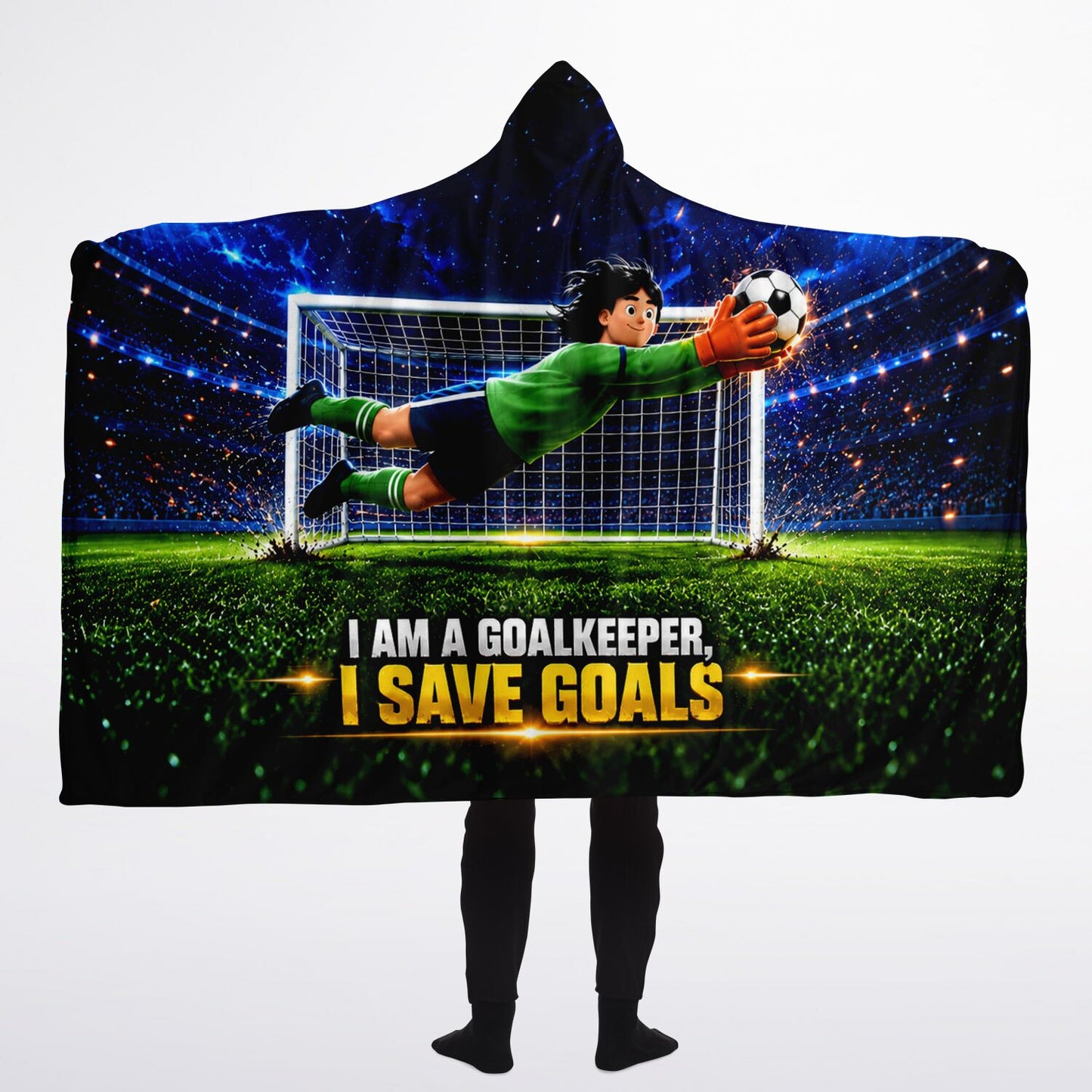 Goalkeeper and Save Goals - Hooded Blanket